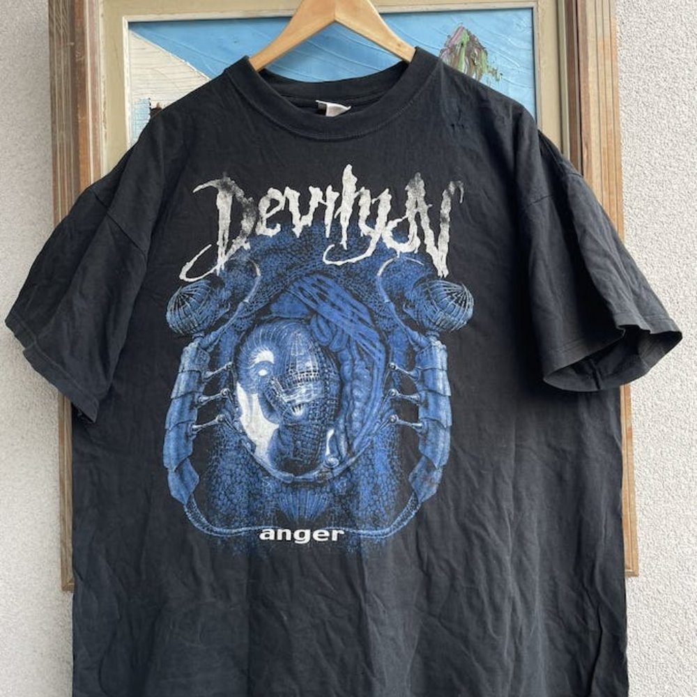 Vintage Tee Death Doom Metal Black Thrash Devilyn Band Rare